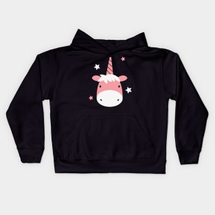 Cute pink unicorn Kids Hoodie